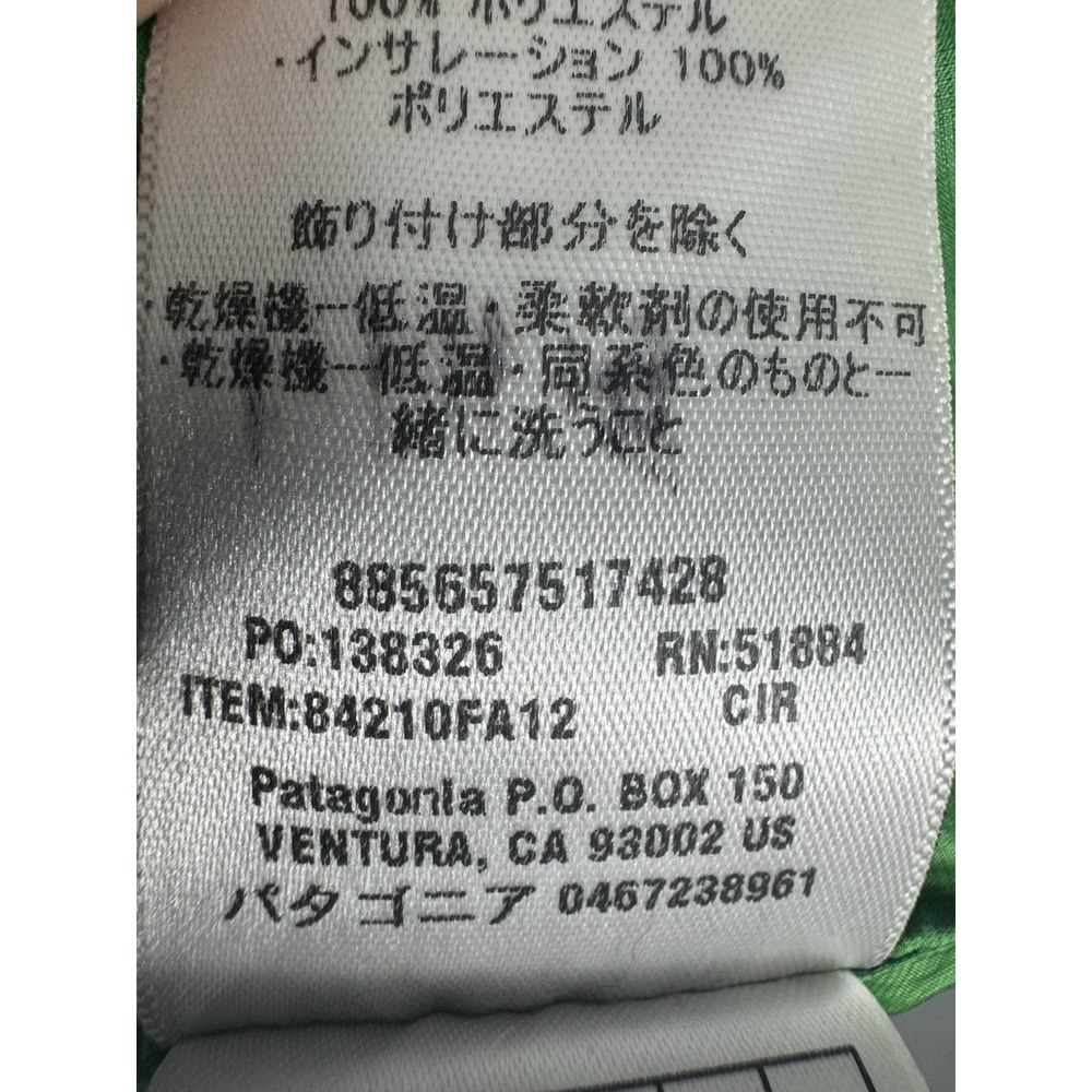 Patagonia Nano Puff Full Zip Up Mens Medium Green Quilted Hiking Jacket Utility - Picture 12 of 14